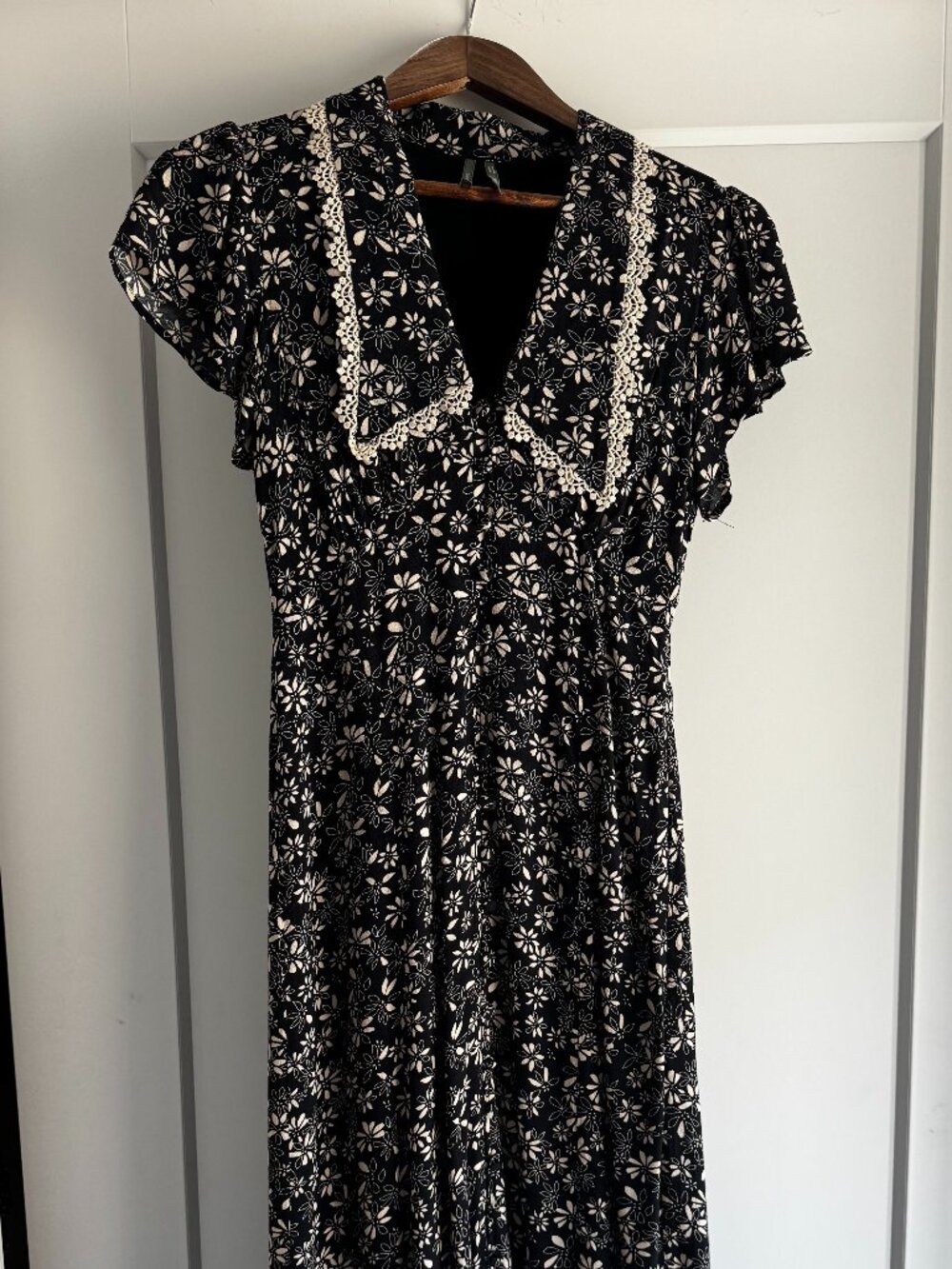 Anthropologie Collared Floral Maxi Dress